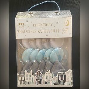 Ellen Tracy Powder Puff Set - Blue, Gray, White